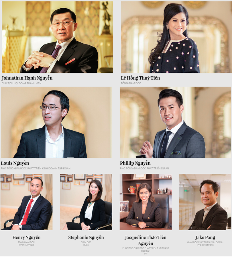 Các vị trí lãnh đạo cấp cao của IPPG (Nguồn: ippgroup.vn)
