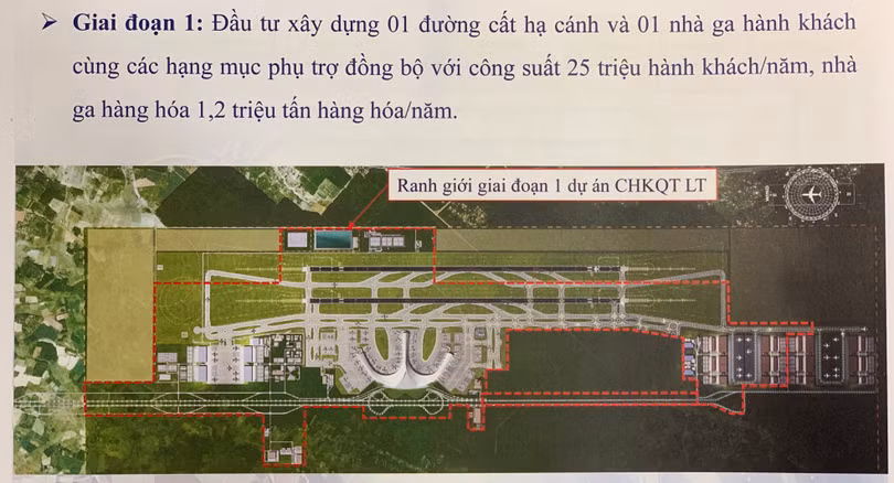 Phương án thiết kế giai doạn 1 CHKQT Long Thành (Ảnh: VGP)
