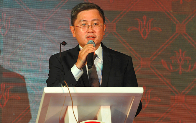 Ông Trương Quốc Hưng – Phó tổng giám đốc Công ty Phú Mỹ Hưng phát biểu tại sự kiện ra mắt dự án khu phức hợp Phú Mỹ Hưng Midtown (Nguồn: Phú Mỹ Hưng)