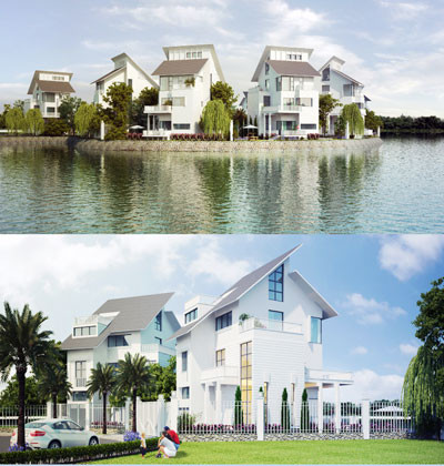 Nhà ở trong dự án Khu dân cư sinh thái và nhà vườn Sen Việt (Nguồn: VietinBank)