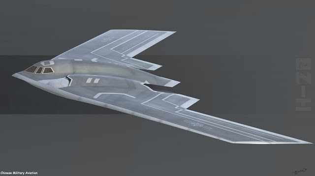 Những phác thảo ban đầu của nguyên mẫu H-20, tương tự như B-2 của Mỹ. Ảnh Military and Commercial Technology