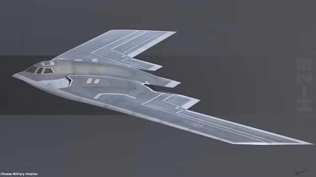 Những phác thảo ban đầu của nguyên mẫu H-20, tương tự như B-2 của Mỹ. Ảnh Military and Commercial Technology