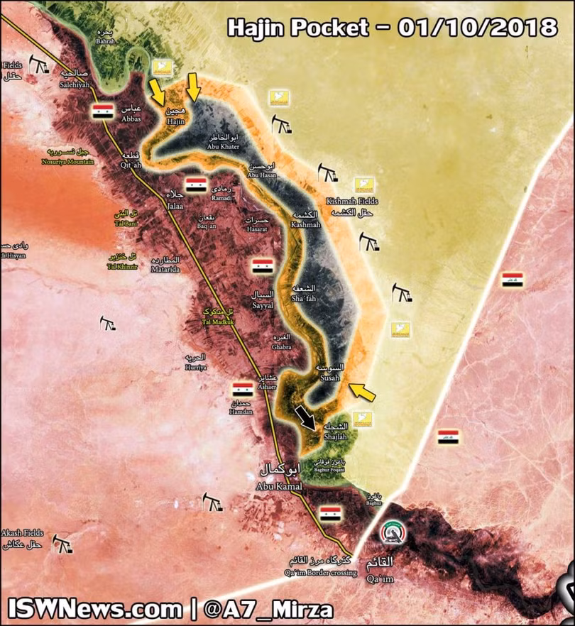 Chiến trường thung lũng phía đông sông Euphrates. Các mũi tiến công của lực lượng SDF. Ảnh minh họa South Front