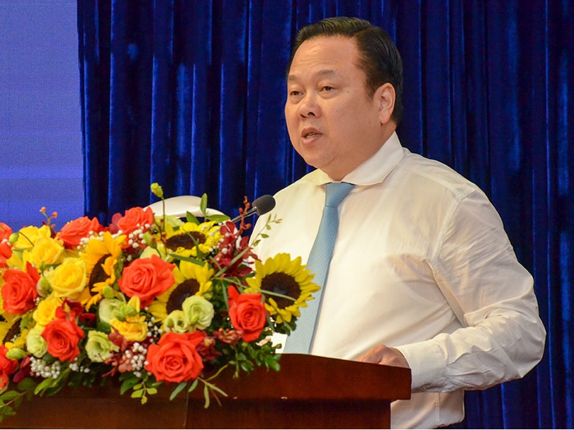 Ông Nguyễn Hoàng Anh - Chủ tịch CMSC - phát biểu tại hội nghị