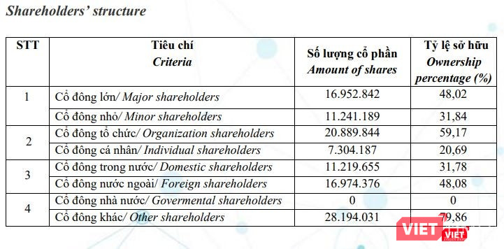 Cơ cấu cổ đông của VNG tính đến cuối năm 2019 (Nguồn: BCTN 2019 của VNG) Cơ cấu cổ đông của VNG tính đến cuối năm 2019 (Nguồn: BCTN 2019 của VNG)