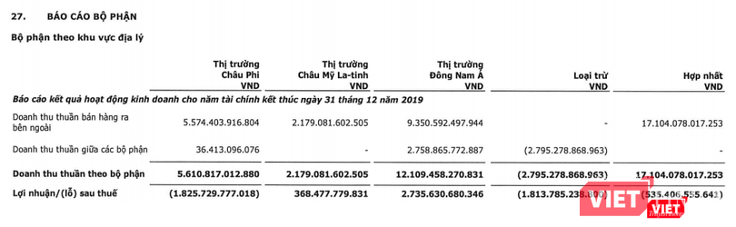 Hoạt động kinh doanh tại Đông Nam Á của Viettel Global khởi sắc (Nguồn: BCTCHN năm 2019 của VGI)