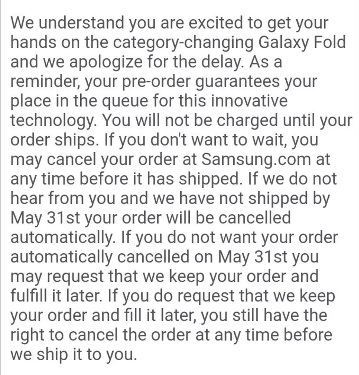 Toàn bộ đơn đặt hàng Galaxy Fold đứng trước nguy cơ bị hủy ảnh 3 Toàn bộ đơn đặt hàng Galaxy Fold đứng trước nguy cơ bị hủy ảnh 3