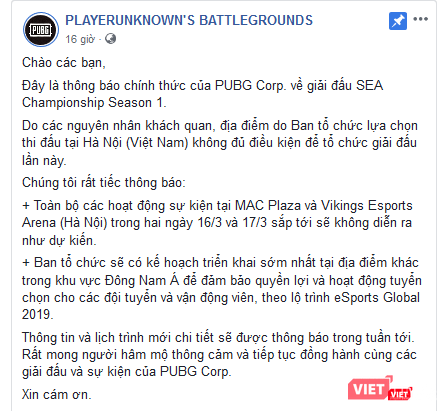 Giải PUBG khủng tại Việt Nam bị tuýt còi trước giờ G ảnh 2