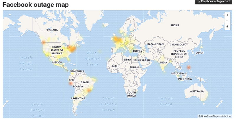 Facebook gặp sự cố truy cập trên toàn cầu. Ảnh: USDToday Facebook gặp sự cố truy cập trên toàn cầu. Ảnh: USDToday