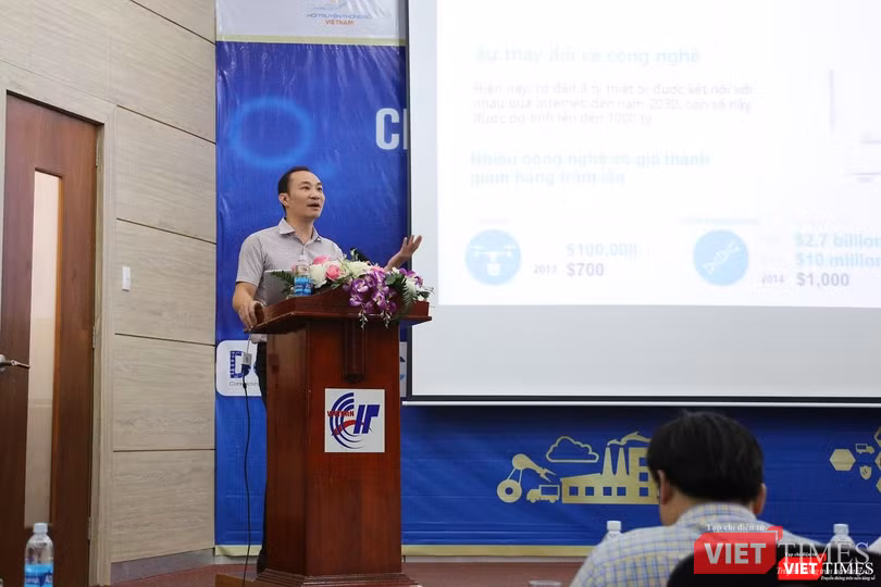 Đại diện Cục Tin học hóa, ông Cao Hoàng Nam phát biểu tại Hội thảo.