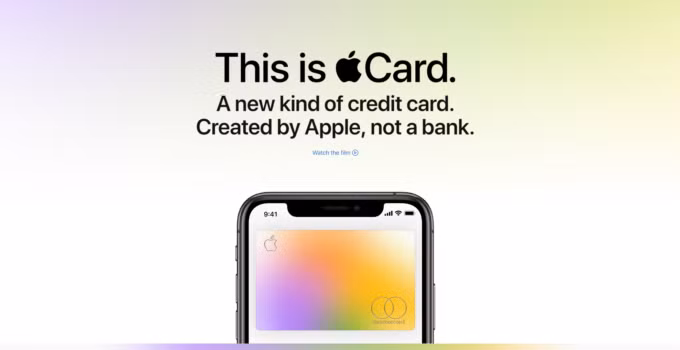 Trên trang chủ, Apple cho biết Apple Card là một loại thẻ tín dụng mới do một công ty, không phải ngân hàng, sản xuất. Ảnh: Apple