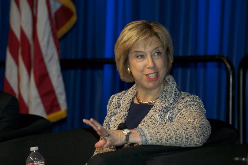 Thứ Trưởng Bộ Quốc phòng Mỹ phụ trách mua sắm, công nghệ và hậu cần Ellen Lord. Ảnh: SpaceNews