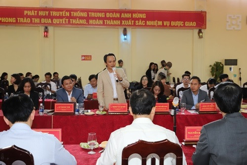 Ông Trịnh Văn Quyết - Chủ tịch Hội đồng quản trị Tập đoàn FLC phát biểu tại buổi làm việc (Nguồn: thanhhoa.gov.vn)