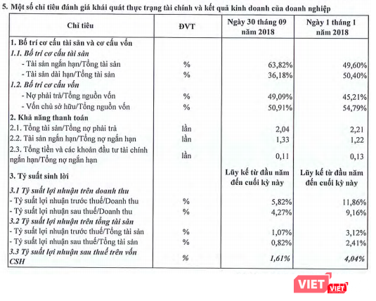 Một số chỉ tiêu đánh giá khái quát thực trạng tài chính và kết quả kinh doanh của doanh nghiệp (Nguồn: ROS)