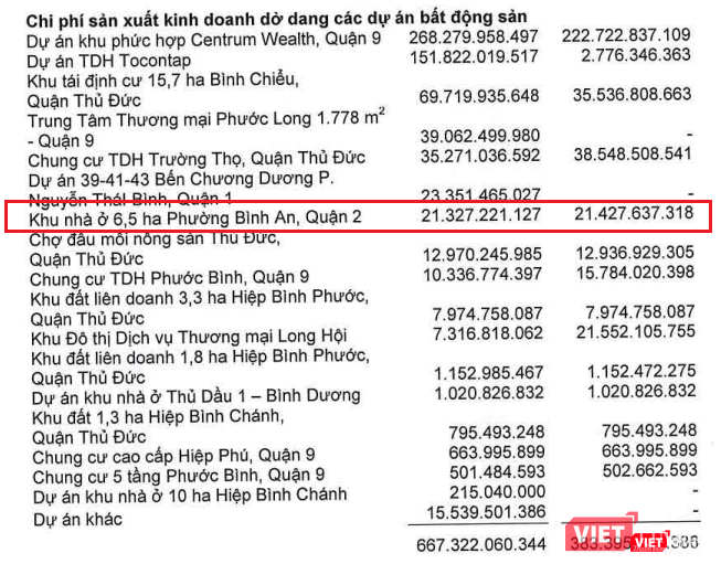 "Danh mục" loạt dự án bất động sản mà TDH đang triển khai (Nguồn: TDH)