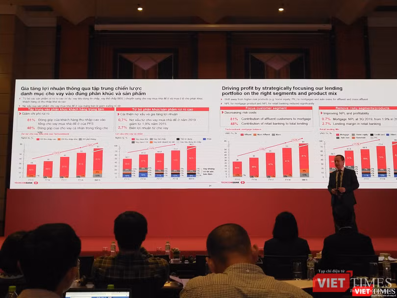 Ông Phùng Quang Hưng, Giám đốc khối bán hàng và kênh phân phối Techcombank, chia sẻ tại buổi gặp gỡ