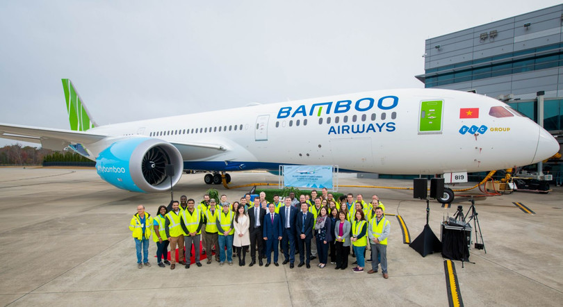 Chiếc Boeing 787-9 Dreamliner đầu tiên của Bamboo Airways