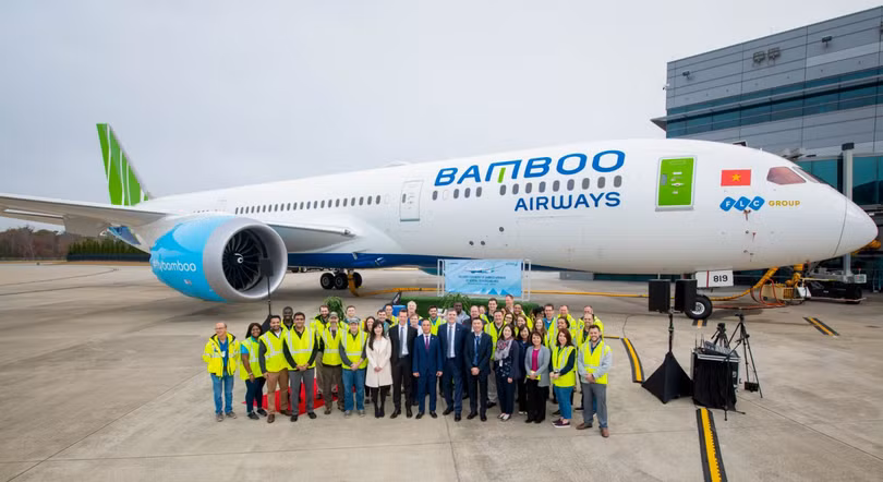 Chiếc Boeing 787-9 Dreamliner đầu tiên của Bamboo Airways