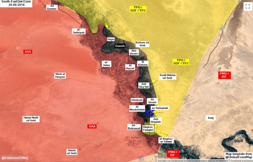 Chiến trường Deir Ezzor ngày 28.09.2018. Ảnh minh họa South Front