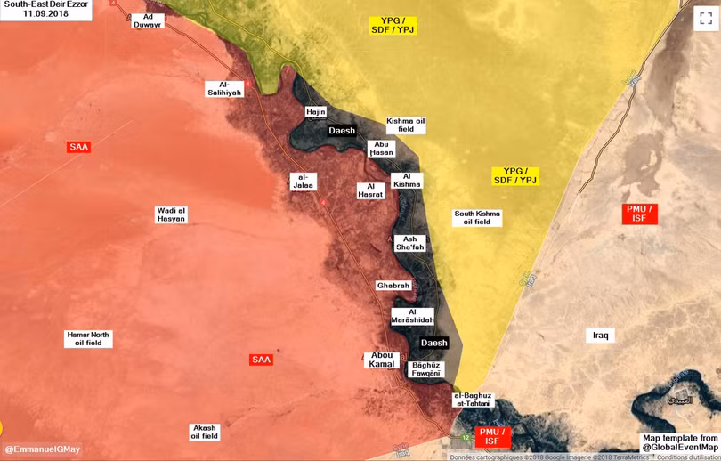 Phân bổ lực lượng vô cùng thuận lợi của SDF trên chiến trường thung lũng sông Euphrates. Ảnh minh họa South Front Phân bổ lực lượng vô cùng thuận lợi của SDF trên chiến trường thung lũng sông Euphrates. Ảnh minh họa South Front