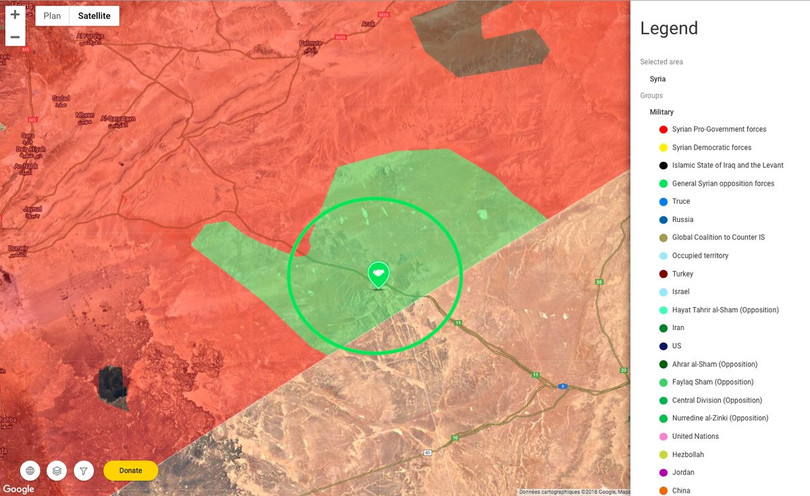 Khu vực căn cứ địa của đặc nhiệm Mỹ Al-Tanf gần biên giới với Iraq. Ảnh minh họa South Front Khu vực căn cứ địa của đặc nhiệm Mỹ Al-Tanf gần biên giới với Iraq. Ảnh minh họa South Front