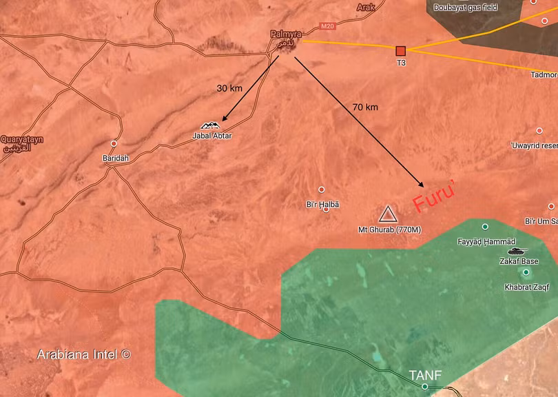 Khu vực quân đội Syria tiêu diệt các tay súng IS trên sa mạc tỉnh Homs. Ảnh minh họa South Front