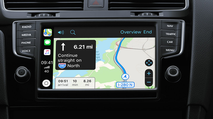 CarPlay hỗ trợ Google Maps. Ảnh: Gizmodo