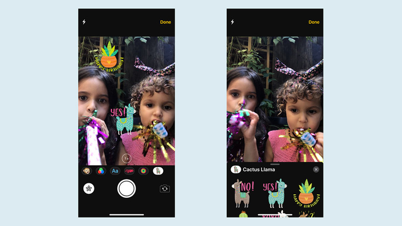Sticker mới trên iOS 12. Ảnh: Gizmodo