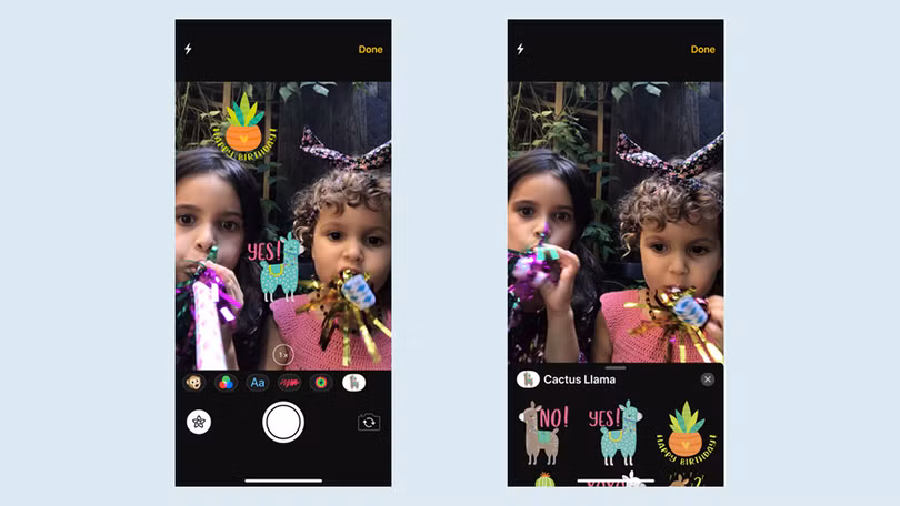 Sticker mới trên iOS 12. Ảnh: Gizmodo Sticker mới trên iOS 12. Ảnh: Gizmodo