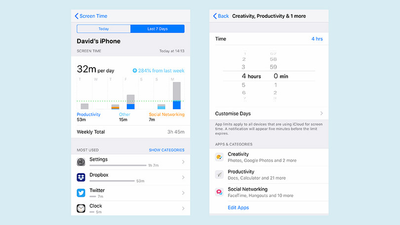 Screen Time giúp điều trị căn bệnh nghiện smartphone. Ảnh: Gizmodo