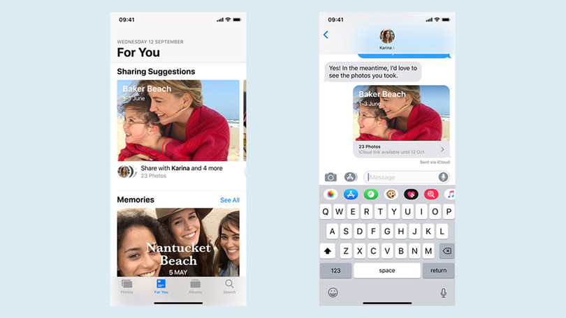 Thẻ For You bên trong trình xem ảnh Photos. Ảnh: Gizmodo