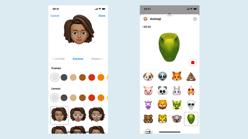Memoji và Animoji. Ảnh: Gizmodo