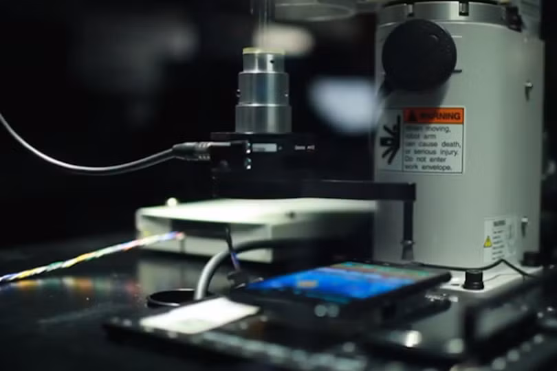 Robot kiểm tra chất lượng smartphone, Tappy Mobile. Ảnh: Recode