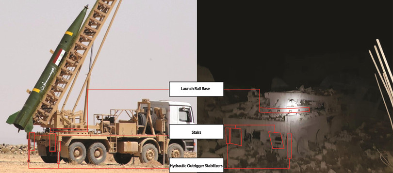 Hệ thống phóng tên lửa đạn đạo Maysalun của Syria bị phá hủy. Ảnh South Front Hệ thống phóng tên lửa đạn đạo Maysalun của Syria bị phá hủy. Ảnh South Front