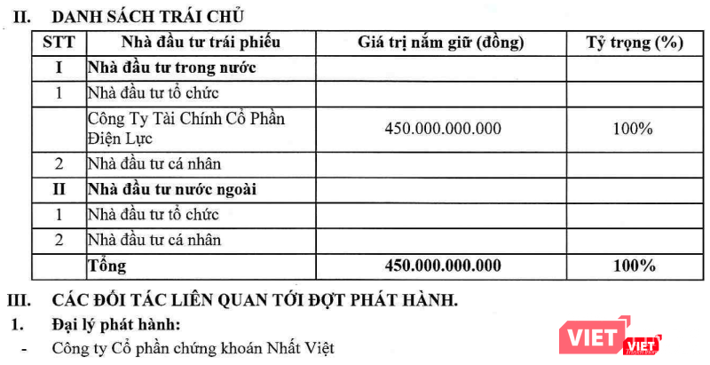 EVNFC là trái chủ duy nhất sở hữu 450 tỷ đồng trái phiếu của AFG Đà Nẵng