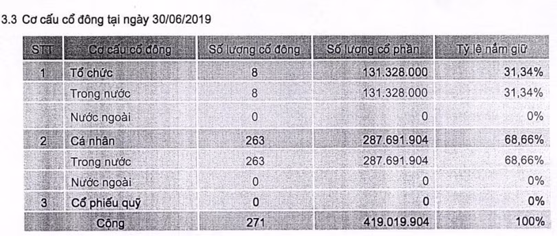 Cơ cấu cổ đông của VietBank (Nguồn: VBB) Cơ cấu cổ đông của VietBank (Nguồn: VBB)