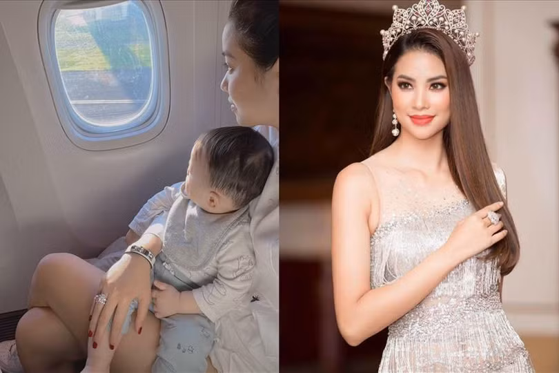 Hoa hậu Phạm Hương trở về Việt Nam cùng 2 cậu con trai 