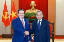 Tổng bí thư Tô Lâm tiếp Đại sứ Hoa Kỳ tại Việt Nam Marc Evans Knapper. Ảnh: TTXVN.