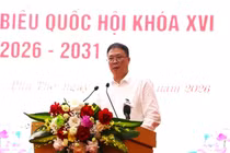 Giáo sư, Viện sĩ Châu Văn Minh, nguyên Ủy viên Trung ương Đảng, Bí thư Đảng uỷ Liên hiệp Hội Việt Nam được Liên hiệp Hội Việt Nam giới thiệu ứng cử đại biểu Quốc hội khoá XVI, đơn vị bầu cử số 1 tỉnh Phú Thọ. Ảnh: Duy Khánh.