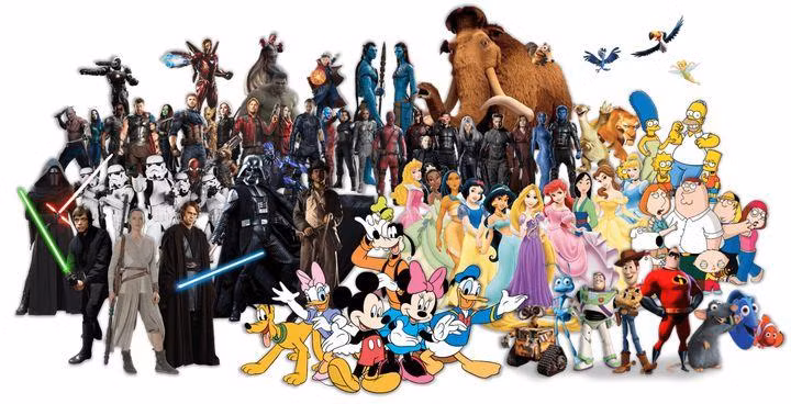 Chân dung gia đình của các nhân vật IP của Disney. Nguồn ảnh: psu.edu Chân dung gia đình của các nhân vật IP của Disney. Nguồn ảnh: psu.edu