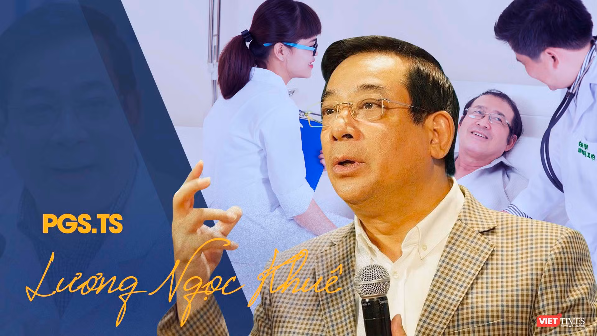 PGS.TS Lương Ngọc Khuê kiểm tra tại một bệnh viện