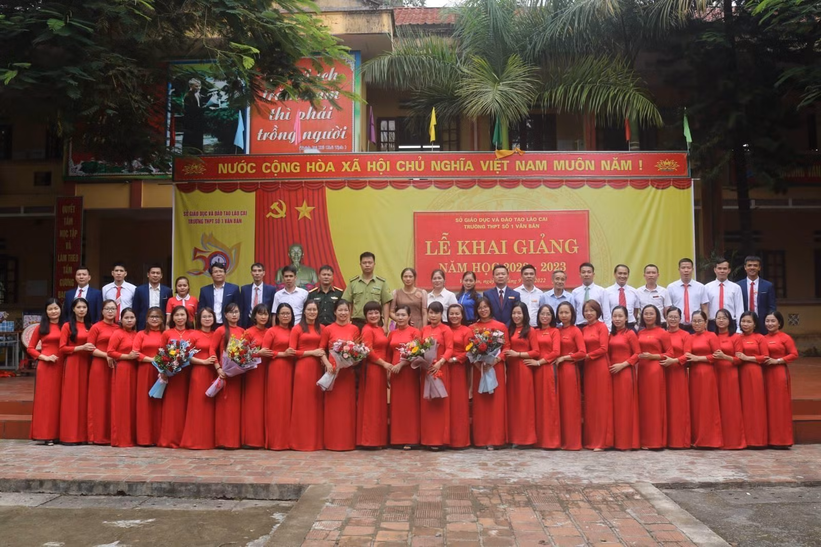 Lễ khai giảng năm học 2022 – 2023. Ảnh: NT