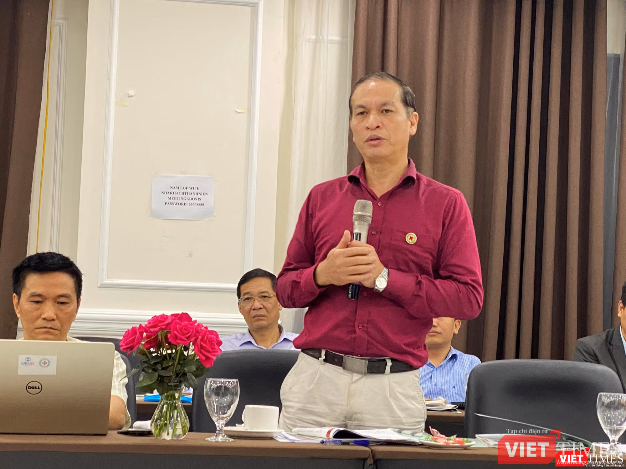 Ông Trần Quốc Hùng Phó Chủ tịch Hội CTĐ VN phát biểu