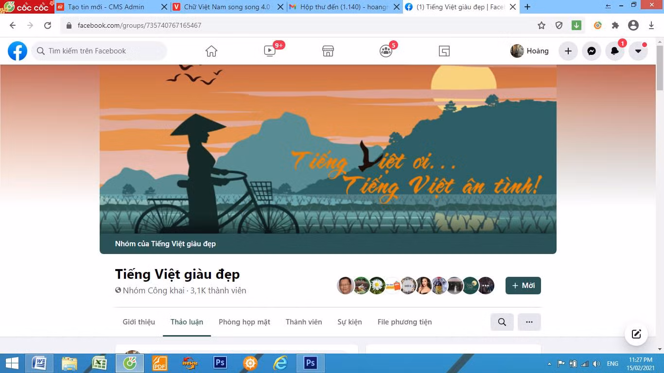 Trang Tiếng Việt giàu đẹp trên Facebook hiện đã có 3.100 thành viên