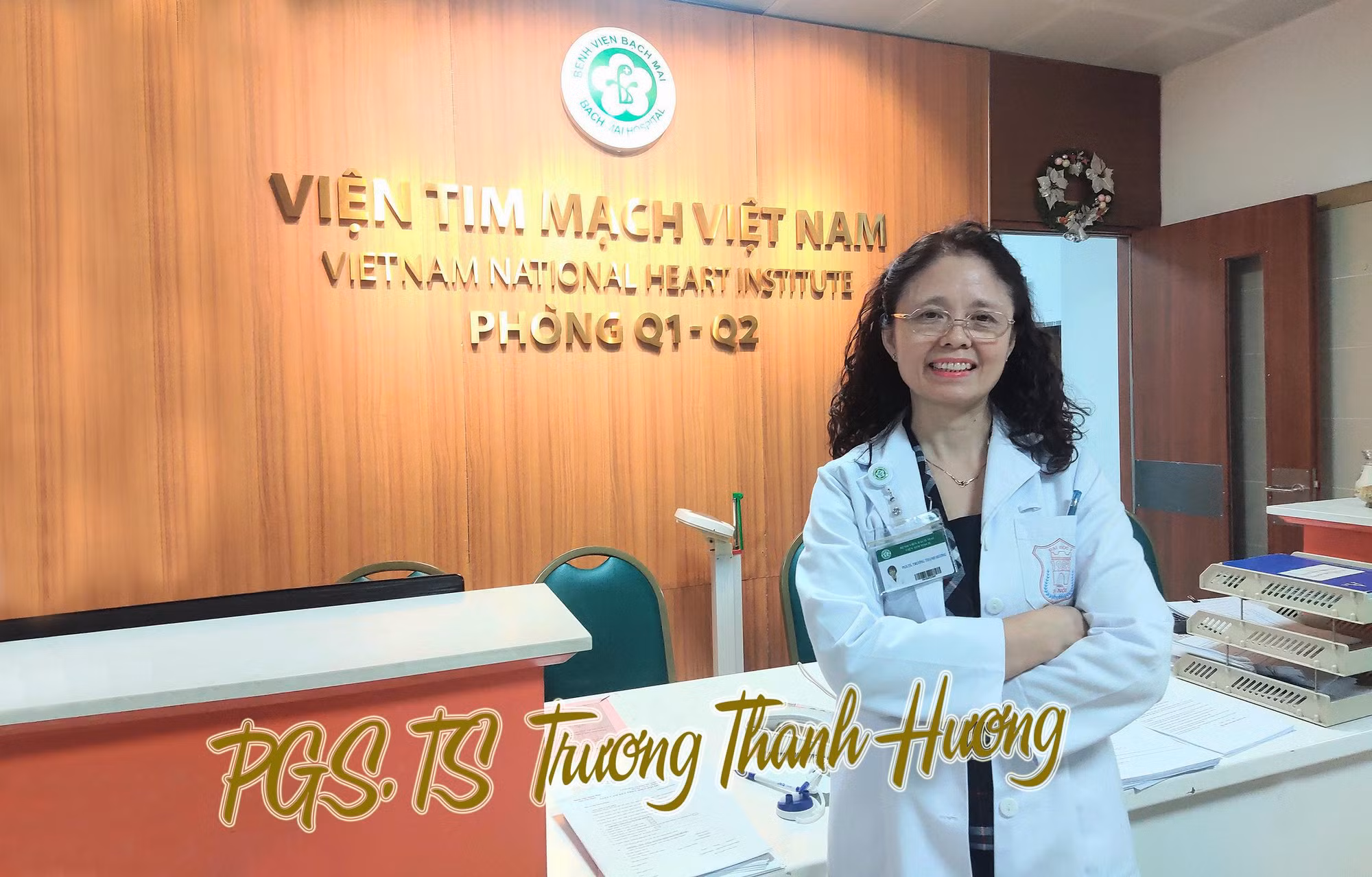 PGS. TS. Trương Thanh Hương ở Viện Tim mạch Việt Nam (Ảnh - Minh Thuý)