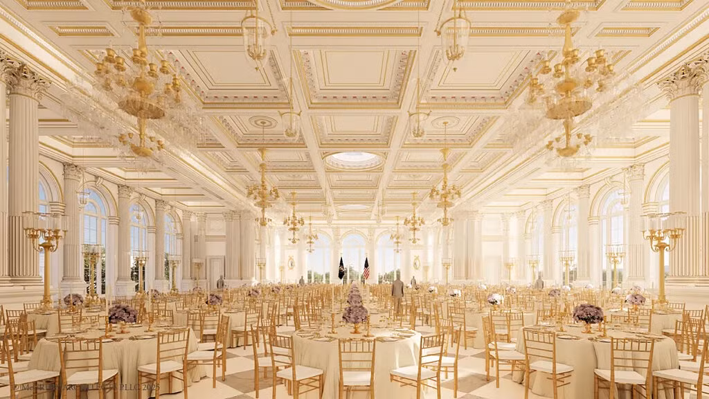 Ông Trump dát vàng Nhà Trắng Đập tường, lát đá Vườn Hồng, xây ballroom hàng trăm mét vuông 7.jpg
