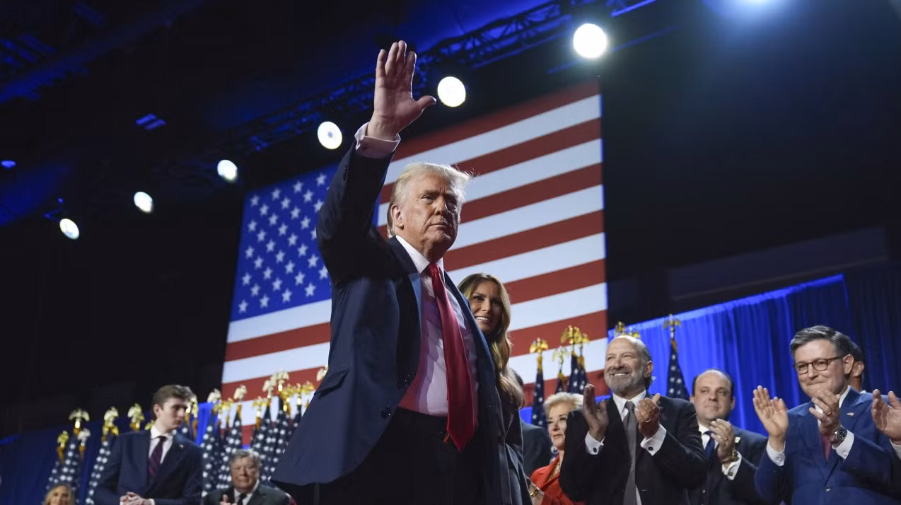 Ông Donald Trump tuyên bố chiến thắng trong cuộc bầu cử Tổng thống Mỹ vào tháng 11. Ảnh: Fox News.