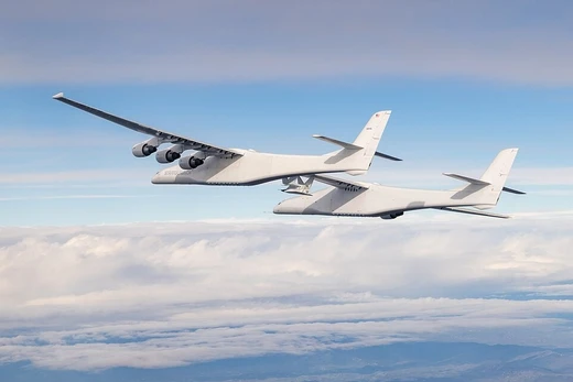 Hình ảnh về mẫu máy bay lớn nhất thế giới Stratolaunch ROC. Ảnh: OC.