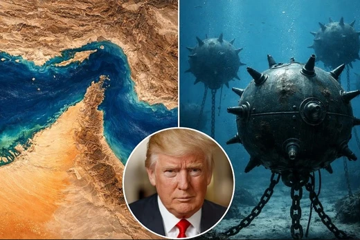 Tổng thống Mỹ Donald Trump đã đưa ra cảnh báo nghiêm trọng trước việc Iran đặt thủy lôi ở eo biển Hormuz. Ảnh: FPJ.