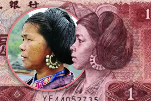 Gần 5 thập kỷ sau khi được phát hành, hình ảnh "cô gái 1 nhân dân tệ" trên tờ tiền phiên bản thời đó đã được tìm thấy. Ảnh: Sohu.